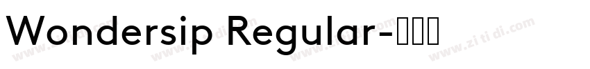 Wondersip Regular字体转换